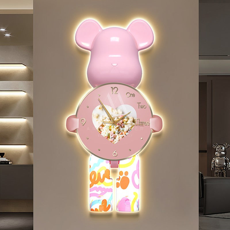 Cosmic Bear Wall Art Clock