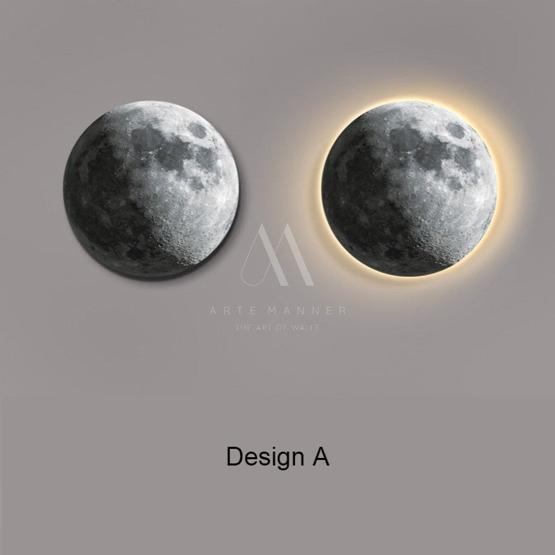 Full Moon Modern LED Wall Art