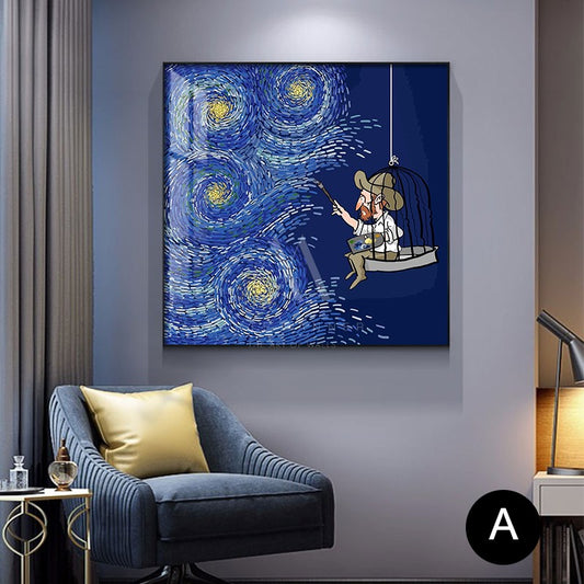 Homage To Van Gogh Modern Wall Art